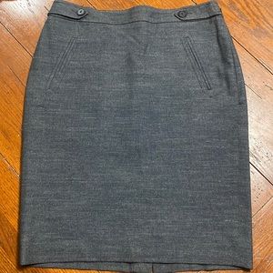Loft women’s size 8 gray blue skirt